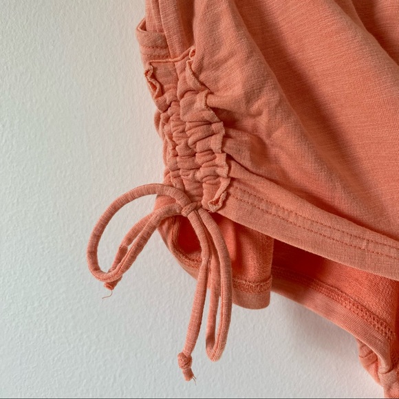 Free People Movement Size L Shorts Orange Side Tie - Picture 8 of 9